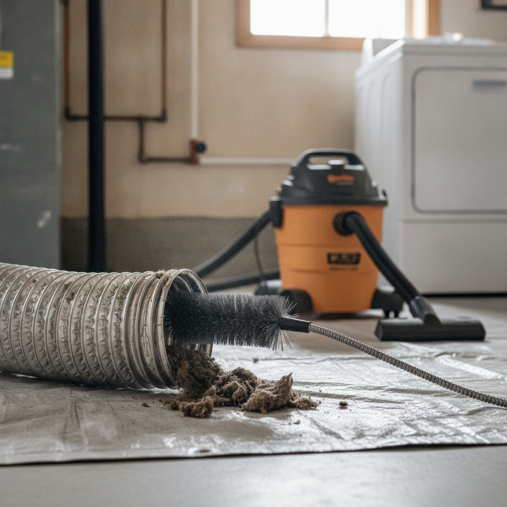 done Dryer Vent Cleaning = No Face and No Text